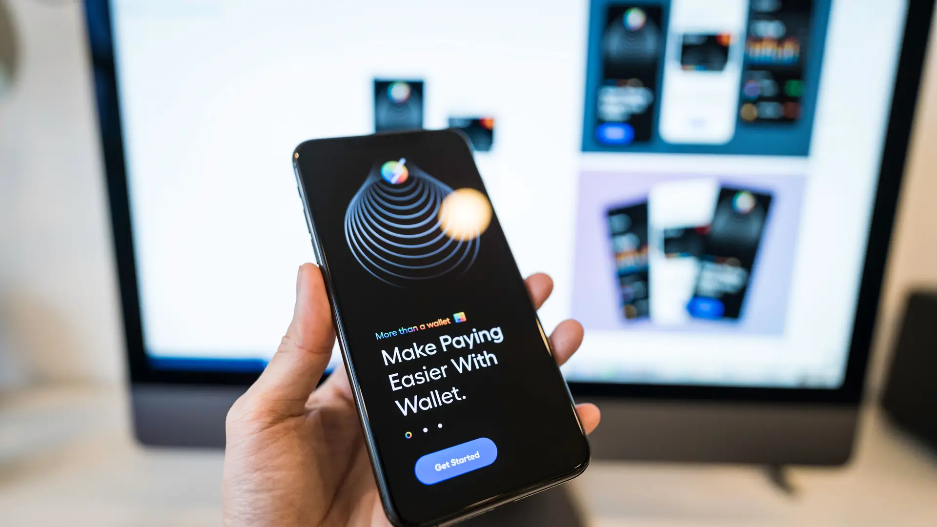 A mobile app interface on a handheld phone
